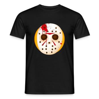 Smiley Chain Saw Mask - T-shirt homme - noir - Devant - AI Model Male 178 light (178cm)