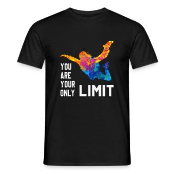 Skydive Skydiver Skydiver Freefall - Men's T-Shirt - black - Front - AI Model Male 178 light (178cm)