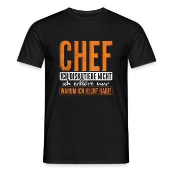 Chef Geschenk Spruch - Männer T-Shirt - Schwarz - Vorne - AI Model Male 178 light (178cm)
