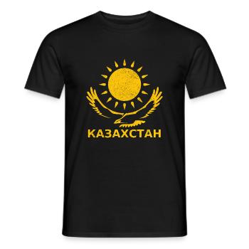 Kazakhstan - Men's T-Shirt - black - Front - AI Model Male 178 light (178cm)