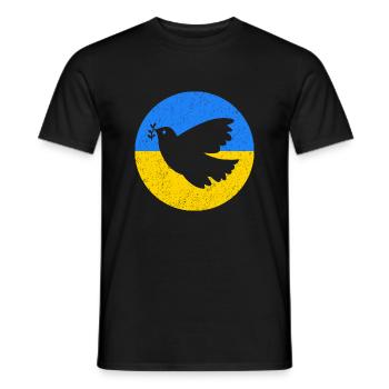Dove of Peace Ukraine - Men's T-Shirt - black - Front - AI Model Male 178 light (178cm)