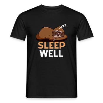 Sleep Well - Männer T-Shirt - Schwarz - Vorne - AI Model Male 178 light (178cm)