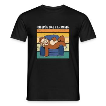 Ich Spür Das Tier In Mir Süßes Faultier - Männer T-Shirt - Schwarz - Vorne - AI Model Male 178 light (178cm)