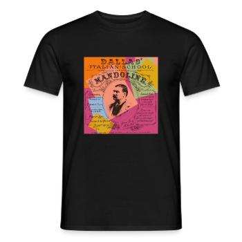 Dalla' Italian School for the Mandoline - Männer T-Shirt - Schwarz - Vorne - AI Model Male 178 light (178cm)