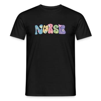 Cool Flower Nurse Cadeau pour les infirmières futures infirmières - T-shirt homme - noir - Devant - AI Model Male 178 light (178cm)
