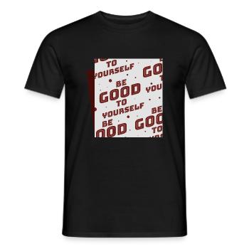 Soyez bon envers vous-même - T-shirt homme - noir - Devant - AI Model Male 178 light (178cm)