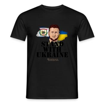 Ukraine West Virginia T-Shirt Design - Männer T-Shirt - Schwarz - Vorne - AI Model Male 178 light (178cm)