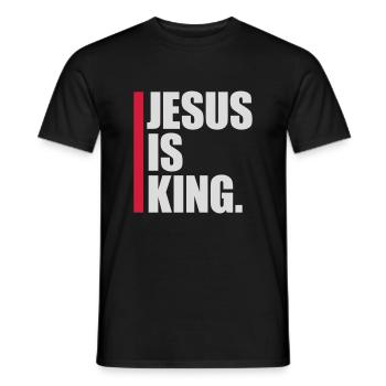 jesus is king quote - Men's T-Shirt - black - Front - AI Model Male 178 light (178cm)