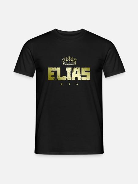 Elias - Männer T-Shirt - Schwarz
