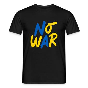 no war - Männer T-Shirt - Schwarz - Vorne - AI Model Male 178 light (178cm)