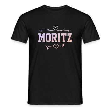 Moritz - T-shirt homme - noir - Devant - AI Model Male 178 light (178cm)