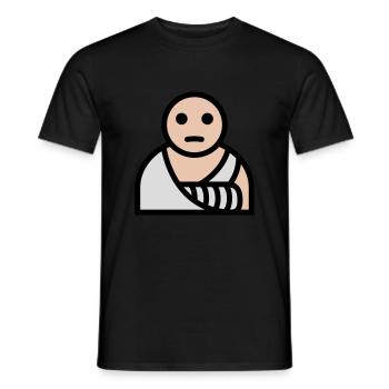 Arm gebrochen Gips Verband - Männer T-Shirt - Schwarz - Vorne - AI Model Male 178 light (178cm)