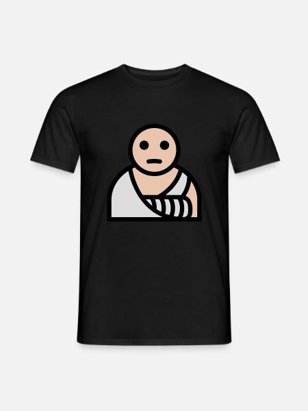 Arm broken plaster bandage - Men's T-Shirt - black
