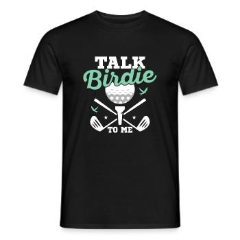 Talk Birdie To Me Golfing Golf - Men's T-Shirt - black - Front - AI Model Male 178 light (178cm)