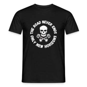 Biker-Totenkopf-Logo - Männer T-Shirt - Schwarz - Vorne - AI Model Male 178 light (178cm)