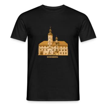 Eisenberg Rathaus Holzland Thüringen - Männer T-Shirt - Schwarz - Vorne - AI Model Male 178 light (178cm)