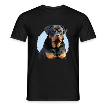 Rottweiler Chiens Chien Rottweiler Puppy Chiot - T-shirt homme - noir - Devant - AI Model Male 178 light (178cm)