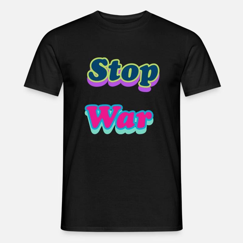 Stop war - Männer T-Shirt - Schwarz