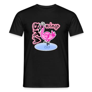 Ska Flamingo mit Hut Reggae - Männer T-Shirt - Schwarz - Vorne - AI Model Male 178 light (178cm)