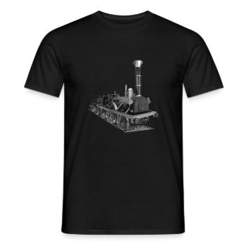 Lokomotive Adler Dampflok Deutschland Dampfwagen - Männer T-Shirt - Schwarz - Vorne - AI Model Male 178 light (178cm)