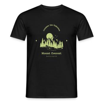 Conquer the Unknown Mount Everest Labyrinth - Men's T-Shirt - black - Front - AI Model Male 178 light (178cm)