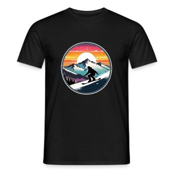 snowboard neige et ski - T-shirt homme - noir - Devant - AI Model Male 178 light (178cm)