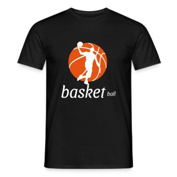 Basket-ball - T-shirt homme - noir - Devant - AI Model Male 178 light (178cm)