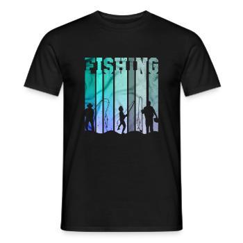fish, fish, fishing, lake, sea, fishing, fauna, exotic - Men's T-Shirt - black - Front - AI Model Male 178 light (178cm)