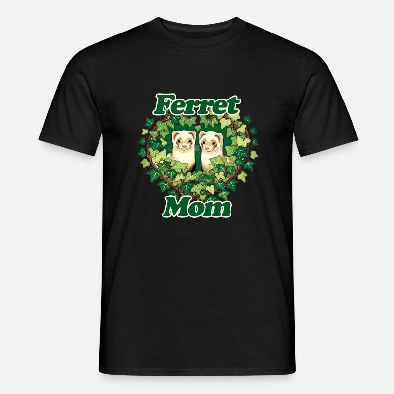 Frettchen Mama - Männer T-Shirt - Schwarz