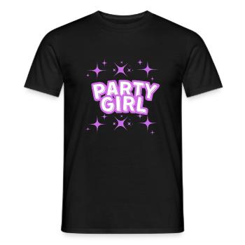PARTY GIRL - Männer T-Shirt - Schwarz - Vorne - AI Model Male 178 light (178cm)