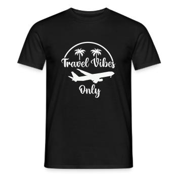 Travel Vibes uniquement - T-shirt homme - noir - Devant - AI Model Male 178 light (178cm)