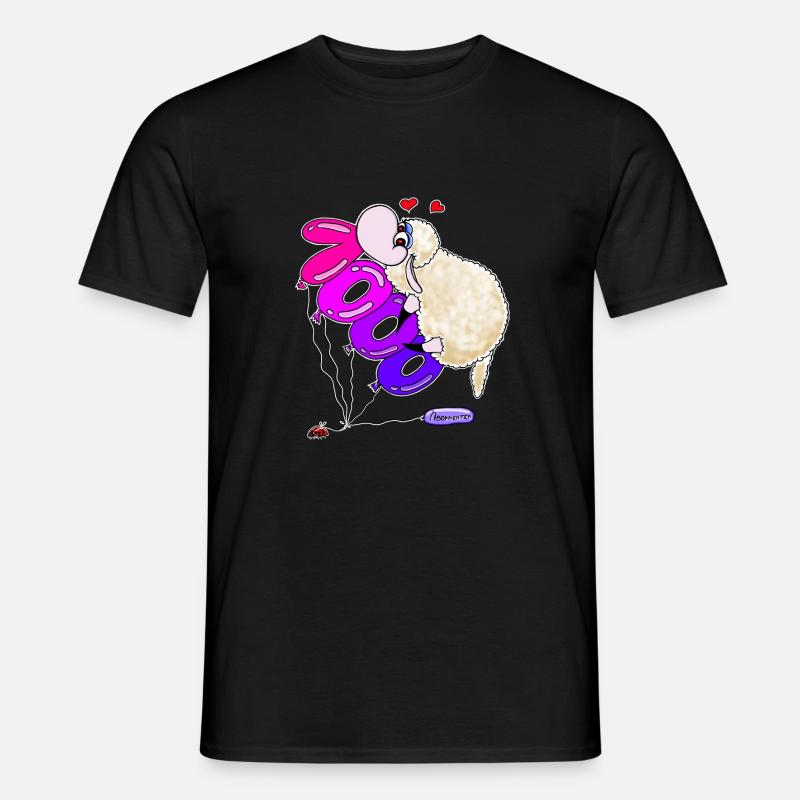 Wolly Sheepling 1000 Abonnenten - Männer T-Shirt - Schwarz