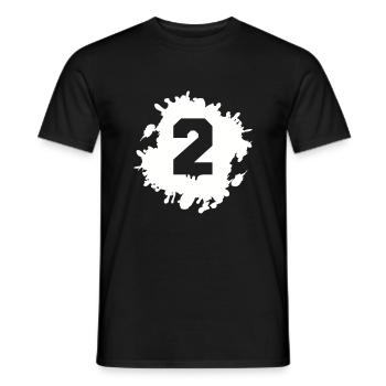 2 klecks - Männer T-Shirt - Schwarz - Vorne - AI Model Male 178 light (178cm)