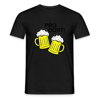 Bier Anstossen Prost - Männer T-Shirt - Schwarz - Vorne - AI Model Male 178 light (178cm)