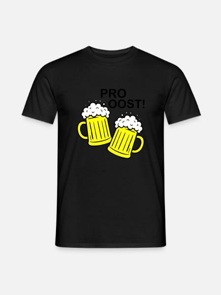 Bier Anstossen Prost - Männer T-Shirt - Schwarz