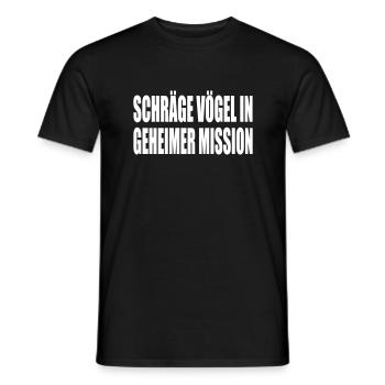 schräge Vögel - Männer T-Shirt - Schwarz - Vorne - AI Model Male 178 light (178cm)