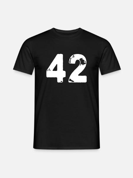 42 Number jersey - Men's T-Shirt - black