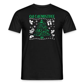 Chimie de Noël Oh Chimistree - T-shirt homme - noir - Devant - AI Model Male 178 light (178cm)