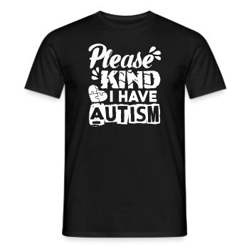 Sensibilisation à l'autisme J'ai l'autisme - T-shirt homme - noir - Devant - AI Model Male 178 light (178cm)