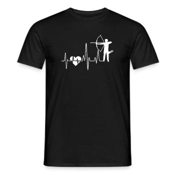 Battement de coeur de tir à l'arc - T-shirt homme - noir - Devant - AI Model Male 178 light (178cm)