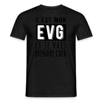 Evg futur marié surprise - T-shirt homme - noir - Devant - AI Model Male 178 light (178cm)