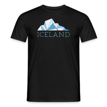Island Eisberg Eisscholle Iceland Gletscher - Männer T-Shirt - Schwarz - Vorne - AI Model Male 178 light (178cm)