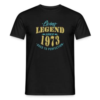jahrgang 1973 Geburtstag Lebende Legende - Männer T-Shirt - Schwarz - Vorne - AI Model Male 178 light (178cm)