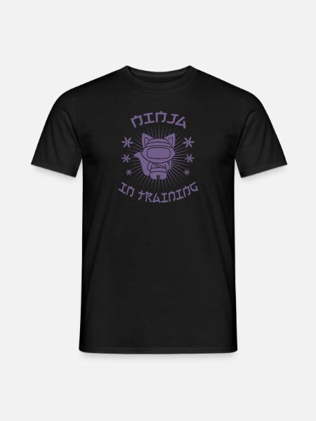 Ninja katze Ninja in Training - Männer T-Shirt - Schwarz