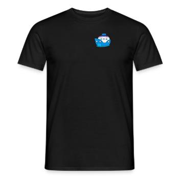Kawaii Cruise Ship Pocket - Men's T-Shirt - black - Front - AI Model Male 178 light (178cm)