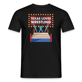 Texas wrestling design for proud Texas fans - Men's T-Shirt - black - Front - AI Model Male 178 light (178cm)