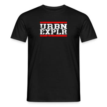 Urbexer Lost Place Urban Explorer - T-shirt homme - noir - Devant - AI Model Male 178 light (178cm)