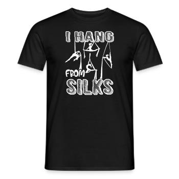 Aerialist Aerialist Hang From Silks - Men's T-Shirt - black - Front - AI Model Male 178 light (178cm)
