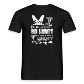 Abyssinian Abyssinian I Do What I Want - Men's T-Shirt - black - Front - AI Model Male 178 light (178cm)