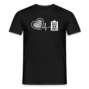 Genetic Counselor Genetic Counselor Heartbeat - Men's T-Shirt - black - Front - AI Model Male 178 light (178cm)